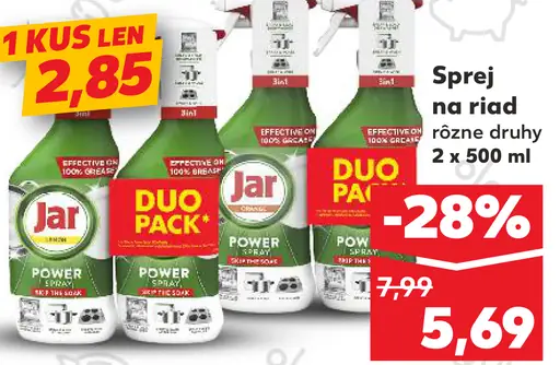 Jar duopack sprej na riad rôzne druhy