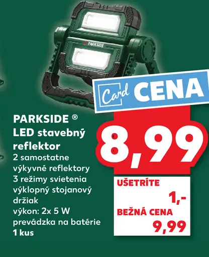 Parkside LED stavebný reflektor