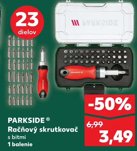 Parkside Ročňový skrutkovač s bitmi