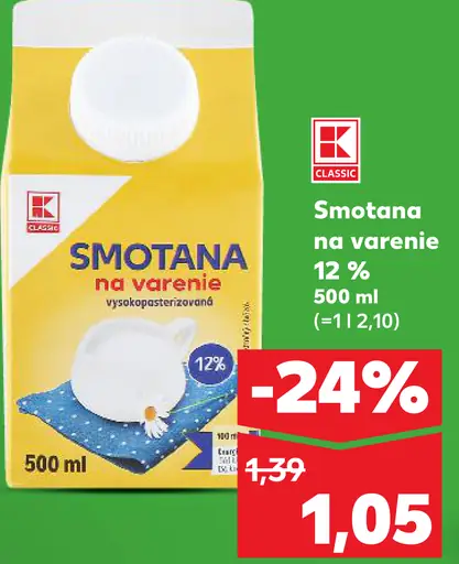 K-Classic smotana na varenie 12%