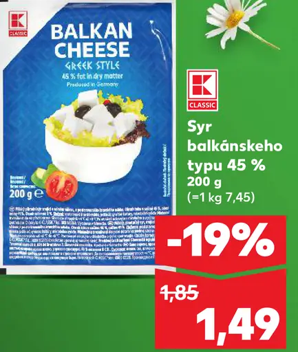 Balkan Cheese Syr balkánskeho typu 45%
