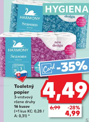 Harmony Toaletný papier