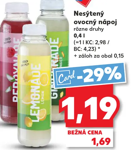 Nesýtený ovocný nápoj