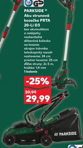 Parkside Aku strunová kosačka