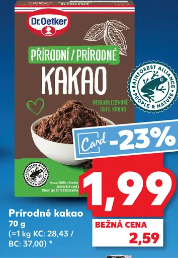 Prírodné kakao