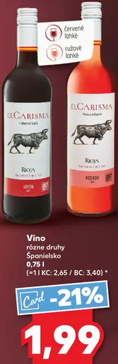 Elcarisma Rioja červené plné