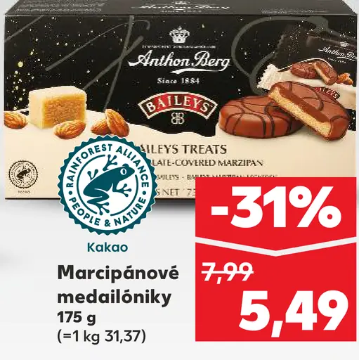 Anthon Berg Marcipánové medailóniky