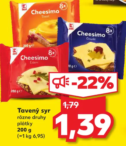 Cheesimo Tavený syr plátky