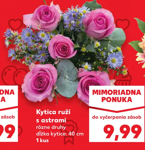Kytica ruží s astrami