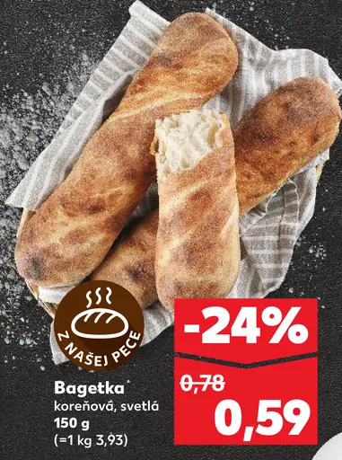 Bagetka korenová, svetlá