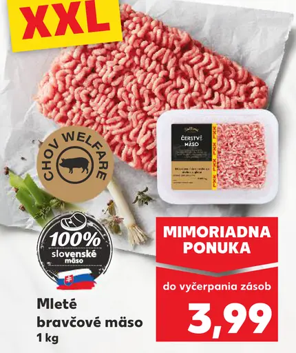 Mleté bravčové mäso XXL
