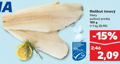 Halibut tmavý filety