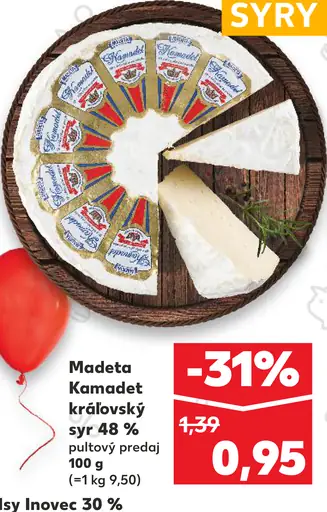 Madeta Kamadet kráľovský syr 48%
