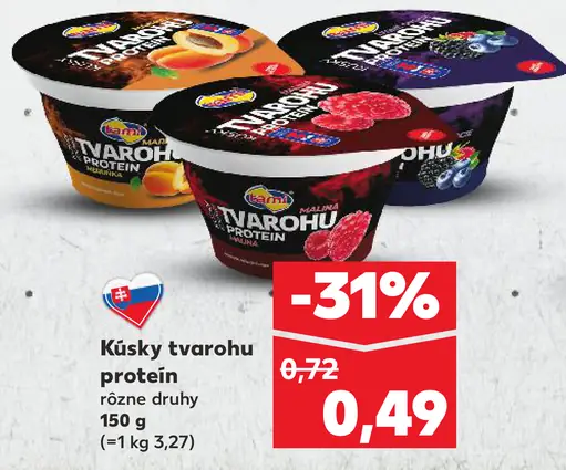 Kúsky tvarohu proteín