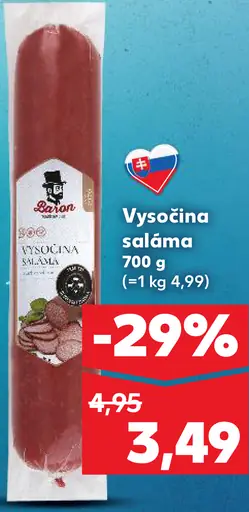 K-Mistři Vepřová Vysočina saláma