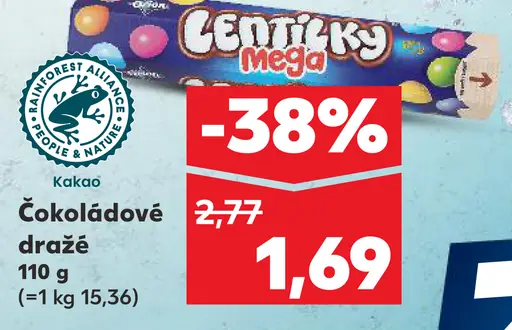 Kakaové čokoládové dražé