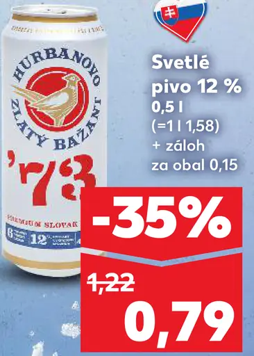 Hurbanovo Pivo plechovka