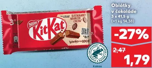 KitKat Chunky oblátky v čokoláde