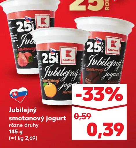 Kaufland Jubilejný smotanový jogurt
