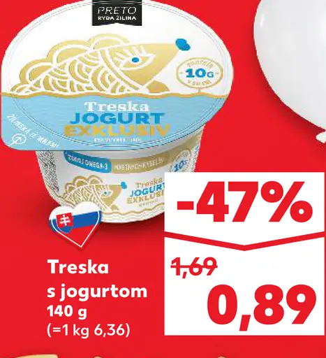 Treska s jogurtom