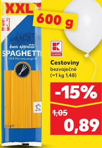 K-Classic Cestoviny bezvaječné