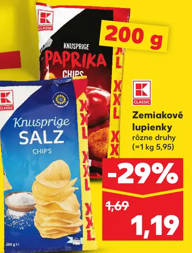 Knusprige čipsy