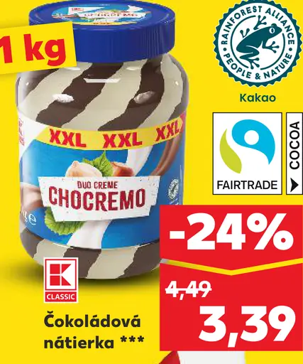 K-Classic Čokoládová nátierka
