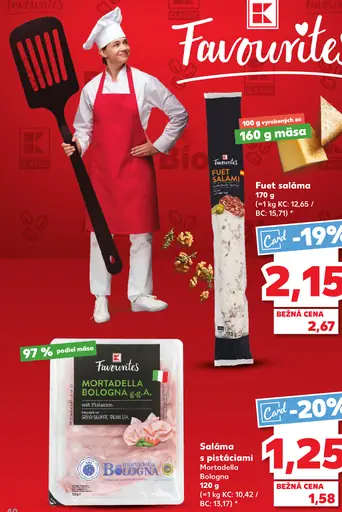 K-Favourites Mortadella Bologna Saláma s pistáciami