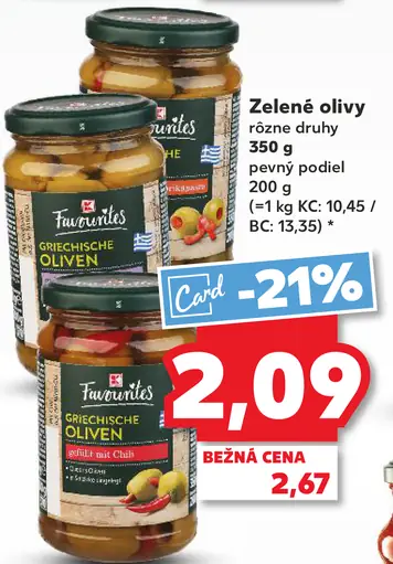 Favourites Zelené olivy