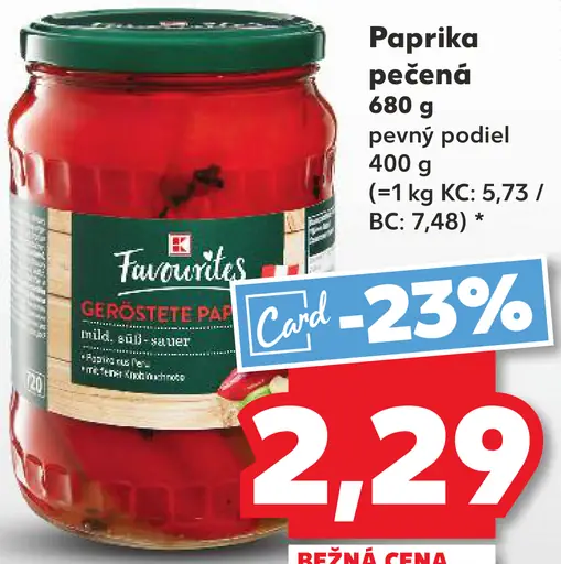 Favourites Paprika pečená