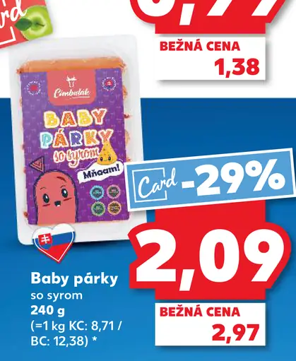 Mecom Baby párky so syrom