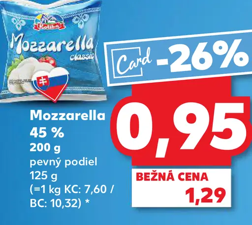 Mozarella 45 %