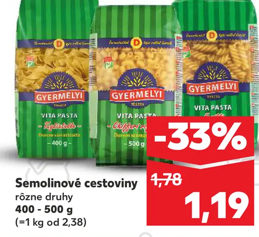 Gyermelyi Semolinové cestoviny