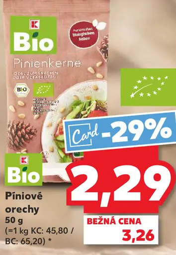 K-Bio Píniové orechy