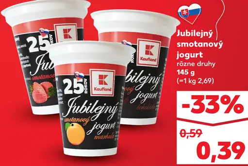 Kaufland Jubilejný smotanový jogurt