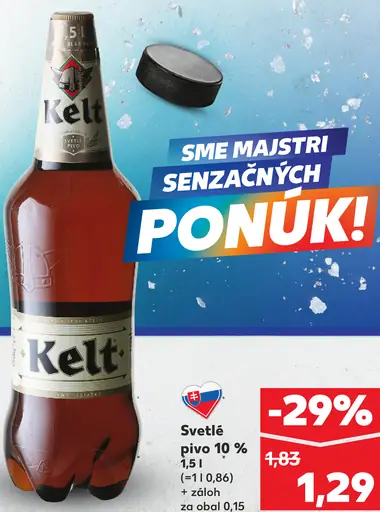 Kelt Svetlé výčapné pivo 10%
