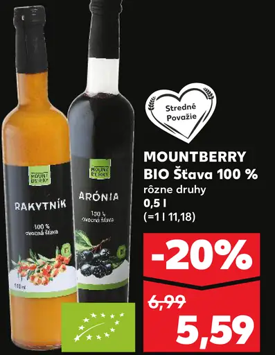 Mountberry BIO Šťava 100%