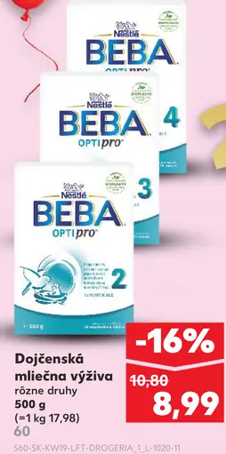 Nestlé BEBA dojčenská mliečna výživa
