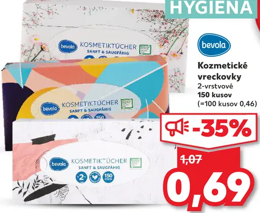 Bevola Kozmetické vreckovky