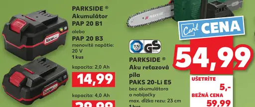 PARKSIDE Reťazová píla PAKS 20-Li E5