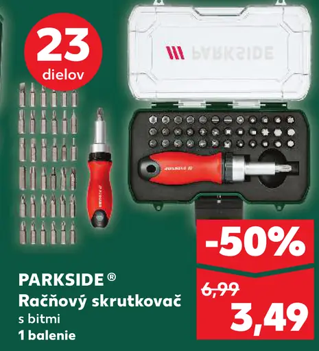 Parkside Ročňový skrutkovač s bitmi
