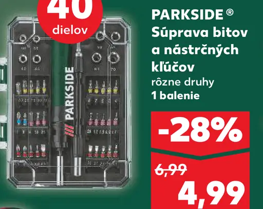 Parkside Súprava bitov rôzne druhy