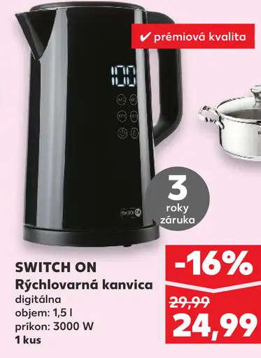 Switch On Rýchlovarná kanvica