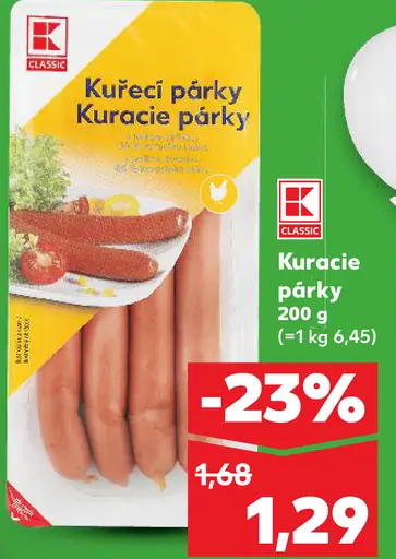 K-Classic kuracie párky