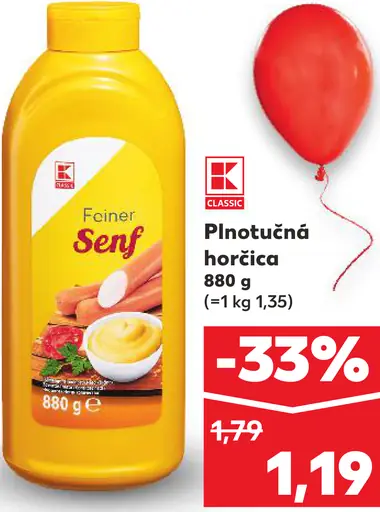 K-Classic Plnotučná horčica