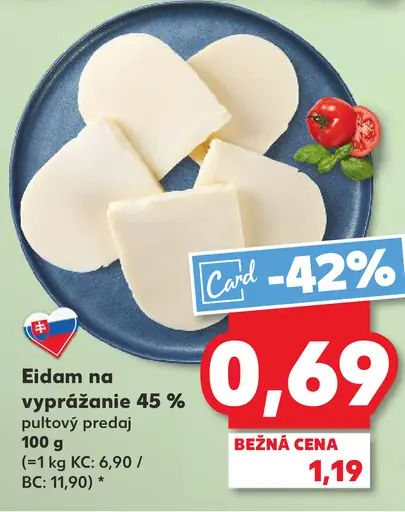 Eidam na vyprážanie 45%