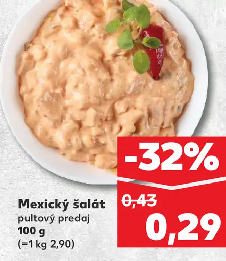 Mexický šalát pultový predaj