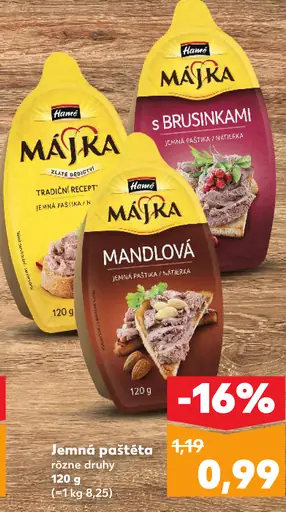 Hamé Májka jemná paštéta