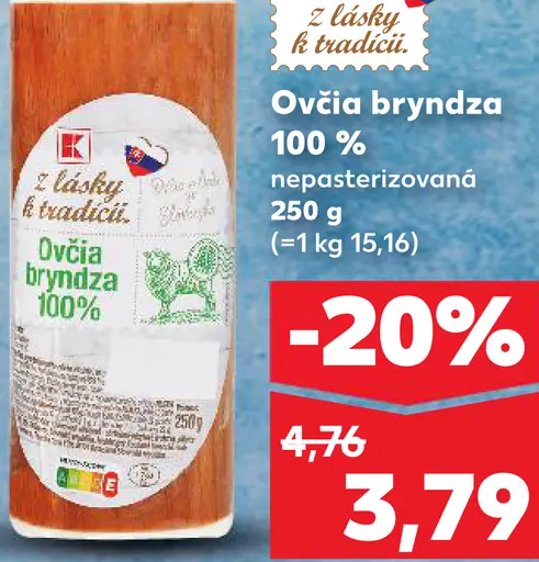 Ovčia bryndza nepasterizovaná 100%