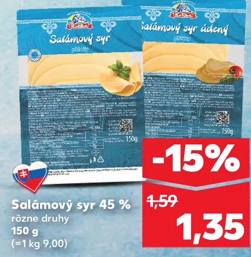 Salámový syr 45 %